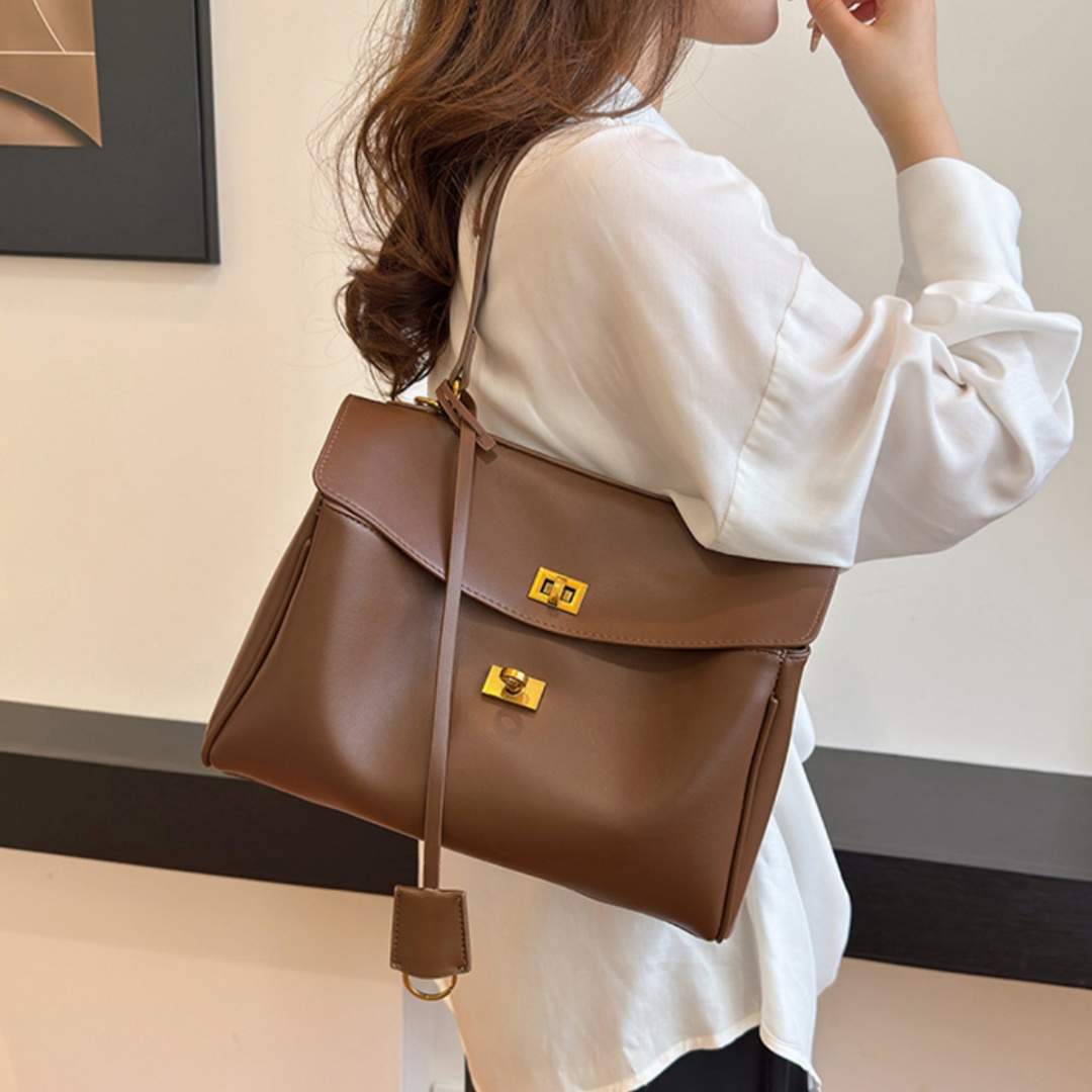 Women Hand Bags For Office - Minimalist Lüks Kore Yumuşak Deri Kapaklı